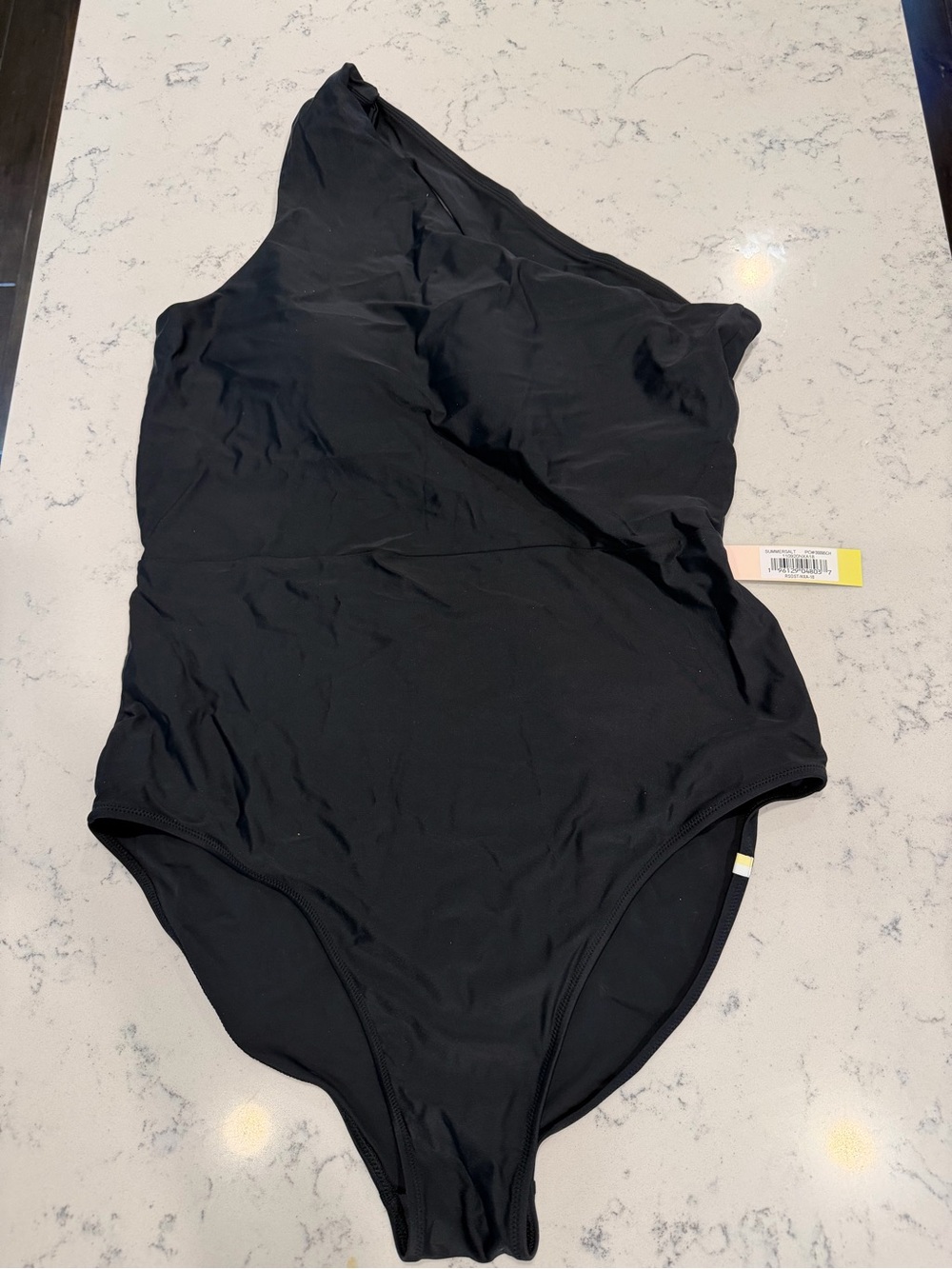 Summersalt Sidestroke One-Shoulder Black Swimsuit - Picture 2 of 5